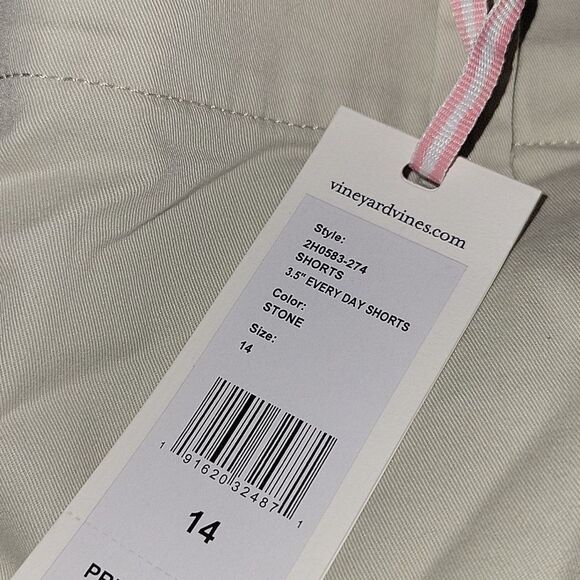 NWT Vineyard Vines Women's Khaki 3.5 Inch Everyday Shorts Stone Size 14 - Picture 3 of 5